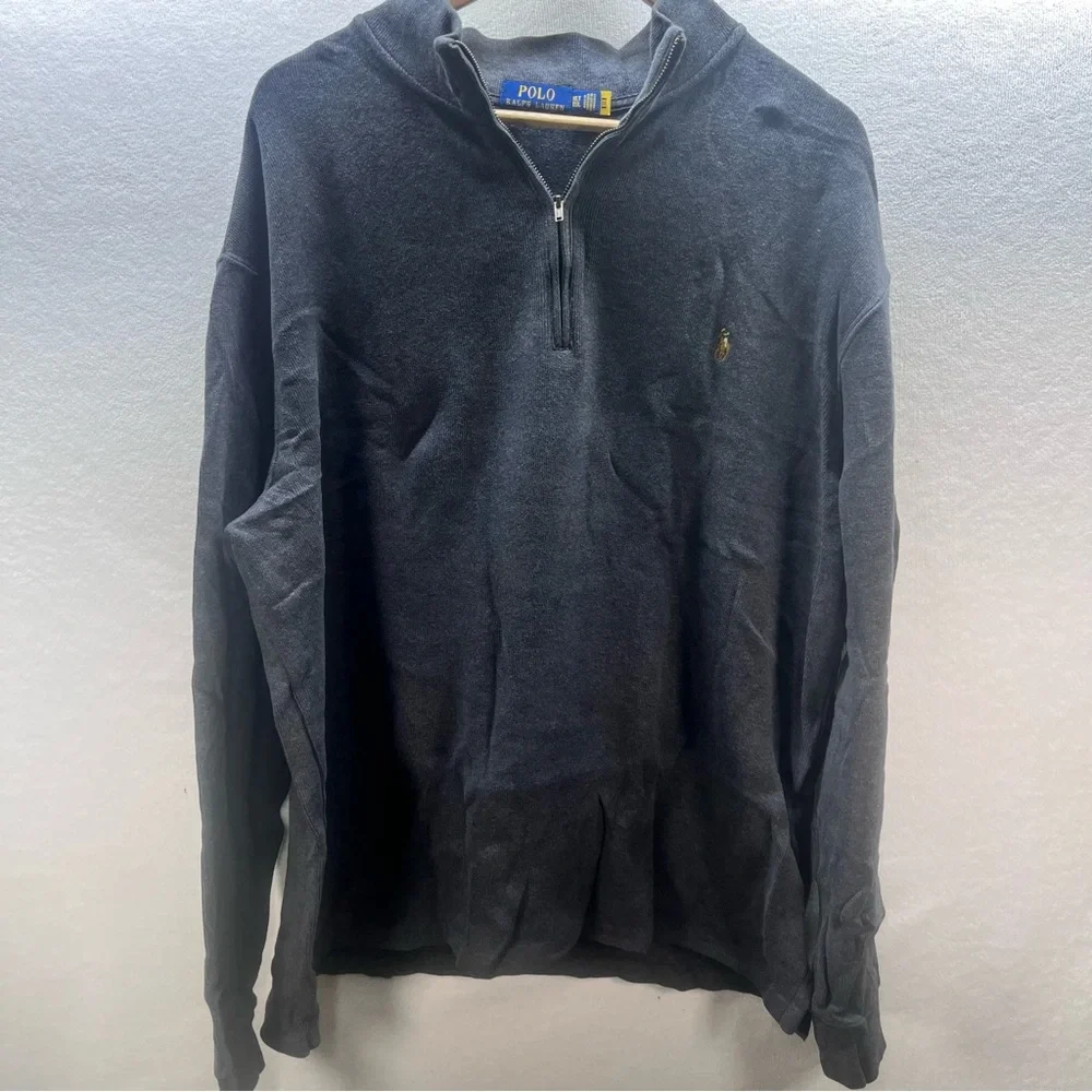 Polo Ralph Lauren Estate Rib Sweater 1/4 Zip‎ Mens XLT Flesh Pony 2951